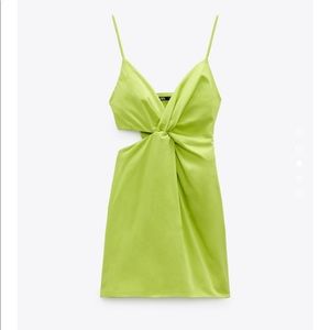 Zara Green Cutout Dress